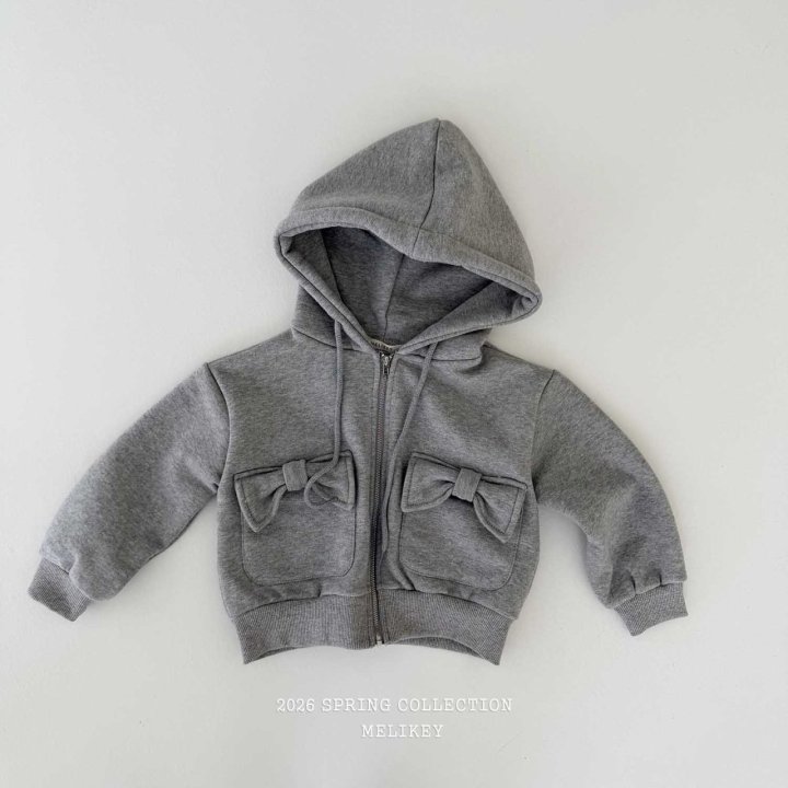 Melikey - Korean Children Fashion - #magicofchildhood - Ribbon Pocket Hood Zip-Up - 6