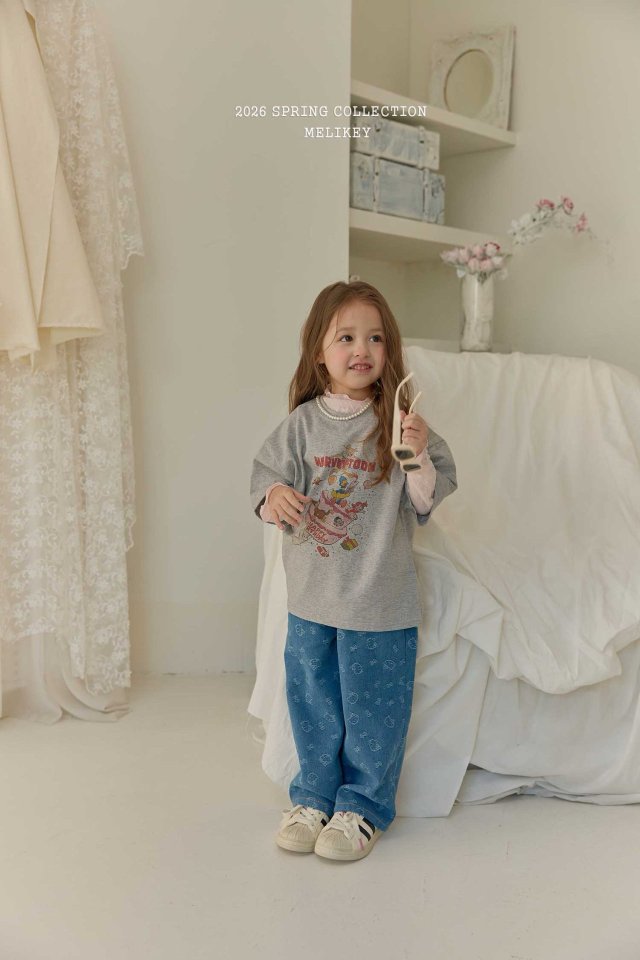 Melikey - Korean Children Fashion - #magicofchildhood - Kitsch Denim Pants - 9