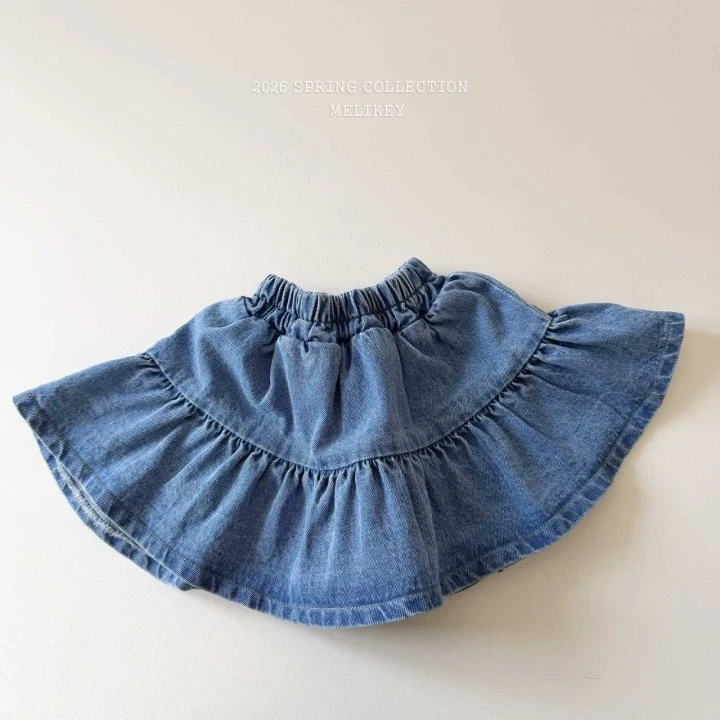 Melikey - Korean Children Fashion - #magicofchildhood - Denim Frill Skirt - 3
