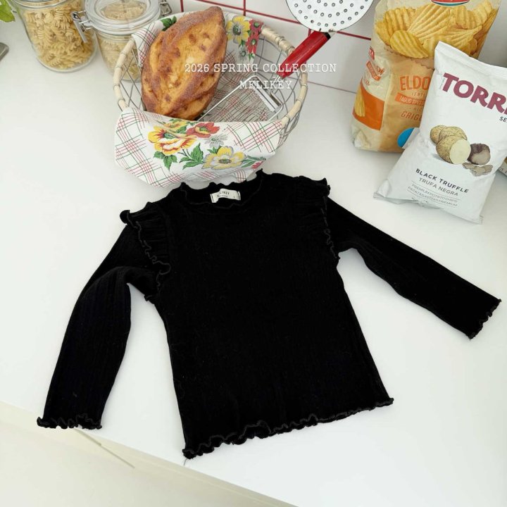Melikey - Korean Children Fashion - #littlefashionista - Frill Wing Tee - 4