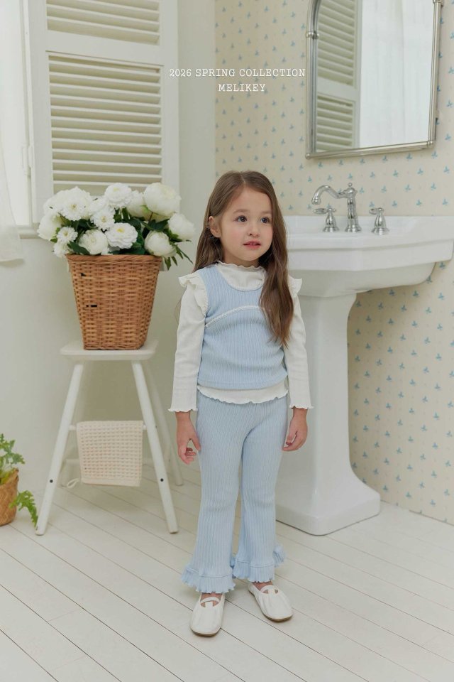 Melikey - Korean Children Fashion - #magicofchildhood - Celine Lace Sleeveless Tee - 9