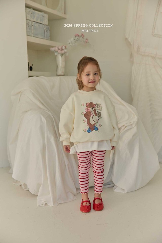 Melikey - Korean Children Fashion - #magicofchildhood - Poppy Stripe Leggings - 8