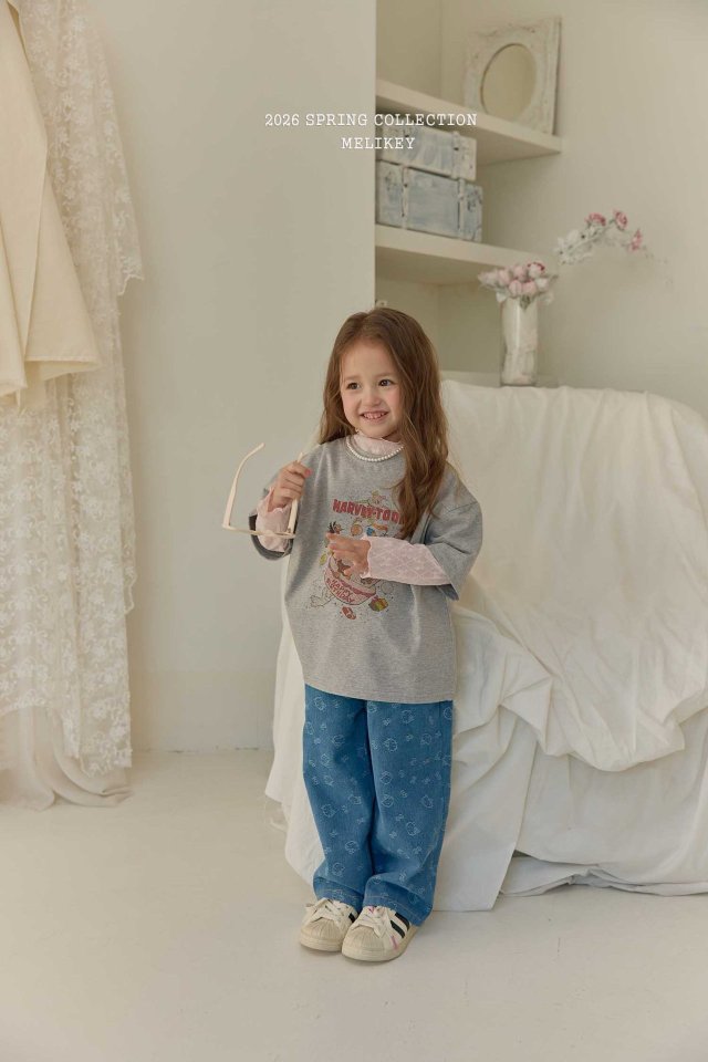 Melikey - Korean Children Fashion - #minifashionista - Kitsch Denim Pants - 10