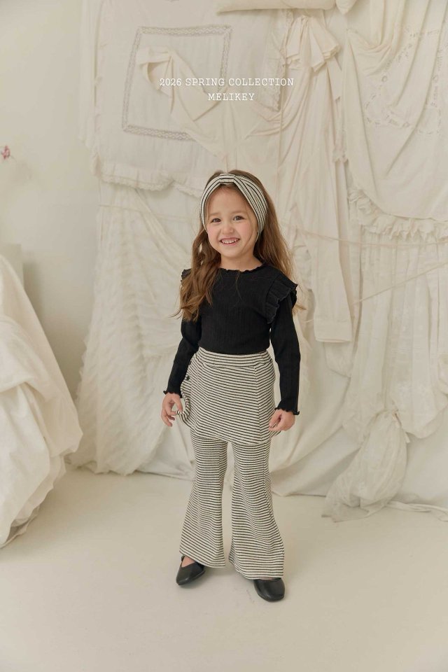 Melikey - Korean Children Fashion - #minifashionista - Wrap Bootcut Pants - 9