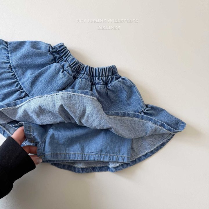 Melikey - Korean Children Fashion - #magicofchildhood - Denim Frill Skirt - 4