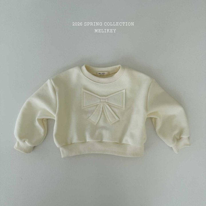 Melikey - Korean Children Fashion - #minifashionista - Butterfly Ribbon Sweatshirt - 3