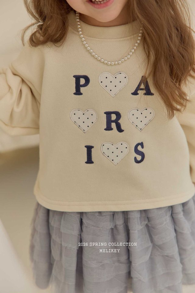 Melikey - Korean Children Fashion - #minifashionista - Paris Heart Sweatshirt - 11