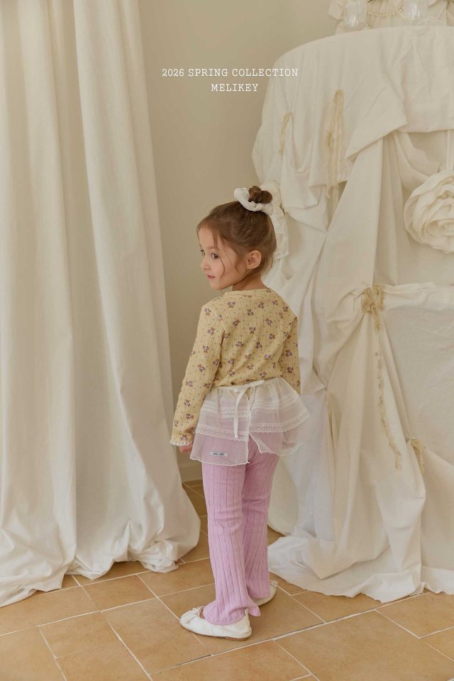 Melikey - Korean Children Fashion - #minifashionista - Chain Jacquard Bootcut Pants - 7