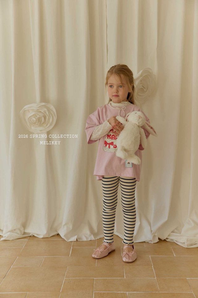 Melikey - Korean Children Fashion - #minifashionista - Poppy Stripe Leggings - 9
