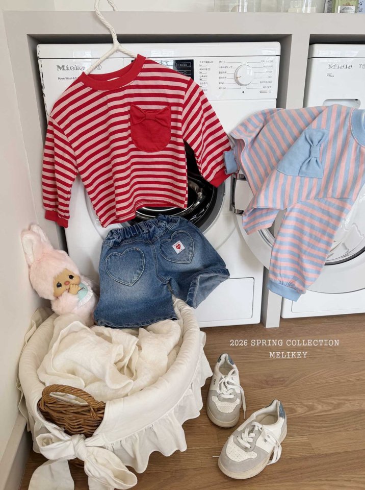 Melikey - Korean Children Fashion - #minifashionista - Heart Bermuda Pants - 6