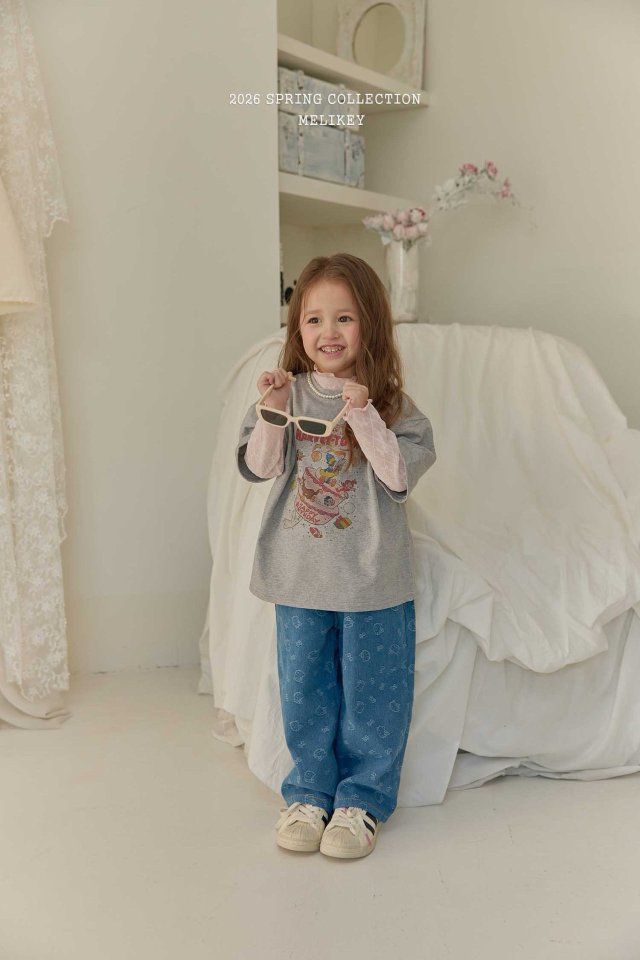 Melikey - Korean Children Fashion - #prettylittlegirls - Kitsch Denim Pants - 11