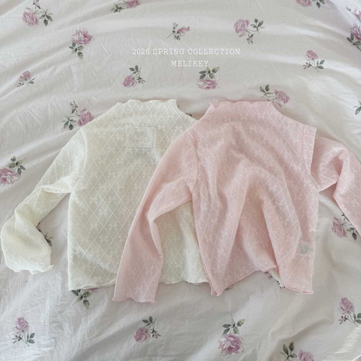 Melikey - Korean Children Fashion - #prettylittlegirls - Ribbon Mesh Tee