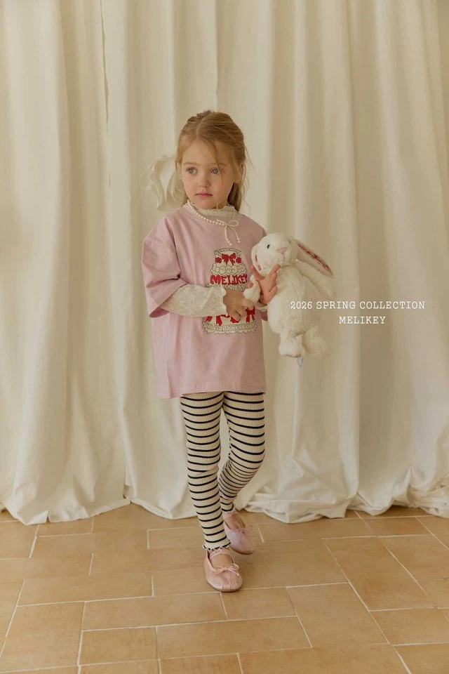 Melikey - Korean Children Fashion - #prettylittlegirls - Poppy Stripe Leggings - 10