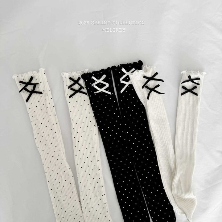 Melikey - Korean Children Fashion - #stylishchildhood - Double Ribbon Long Socks - 3