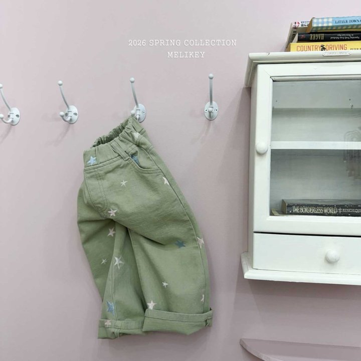 Melikey - Korean Children Fashion - #stylishchildhood - Star Embroidered Pants