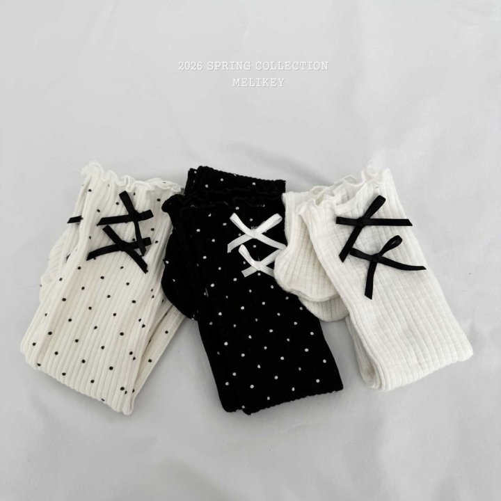 Melikey - Korean Children Fashion - #todddlerfashion - Double Ribbon Long Socks