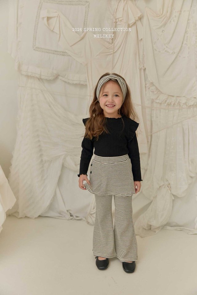 Melikey - Korean Children Fashion - #todddlerfashion - Wrap Bootcut Pants - 11