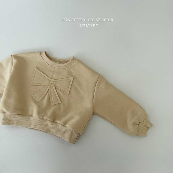 Melikey - Korean Children Fashion - #todddlerfashion - Butterfly Ribbon Sweatshirt - 5