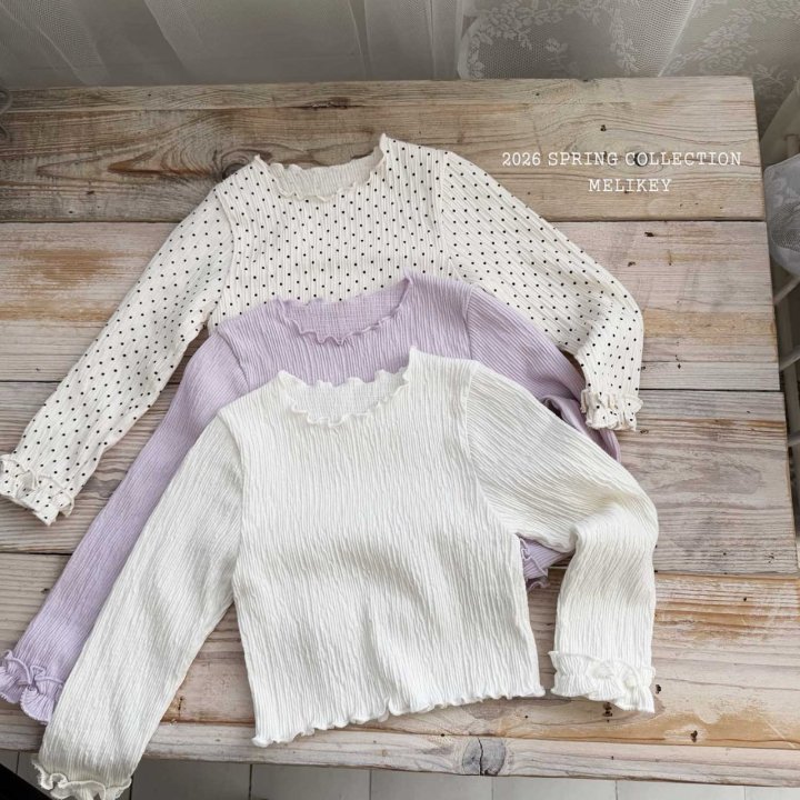 Melikey - Korean Children Fashion - #toddlerclothing - Lucy Frill Tee - 3
