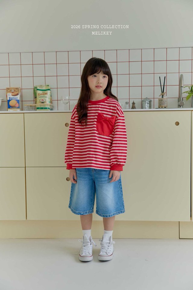 Melikey - Korean Children Fashion - #toddlerclothing - Heart Bermuda Pants - 9