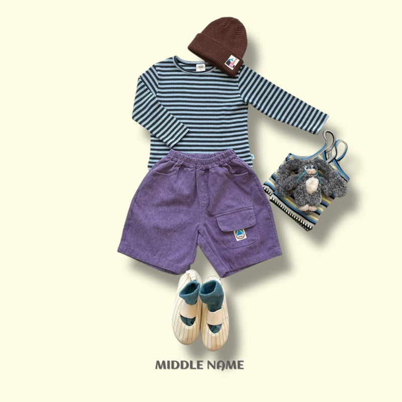 Middle Name - Korean Children Fashion - #Kfashion4kids - Ribbed Stripe Tee - 10