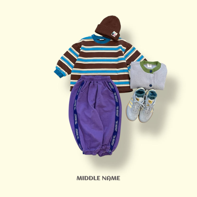 Middle Name - Korean Children Fashion - #Kfashion4kids - Pigment Tape Jogger Pants - 9