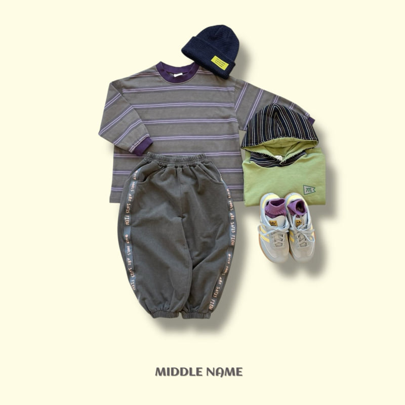 Middle Name - Korean Children Fashion - #Kfashion4kids - Pigment Multi Stripe Tee - 7