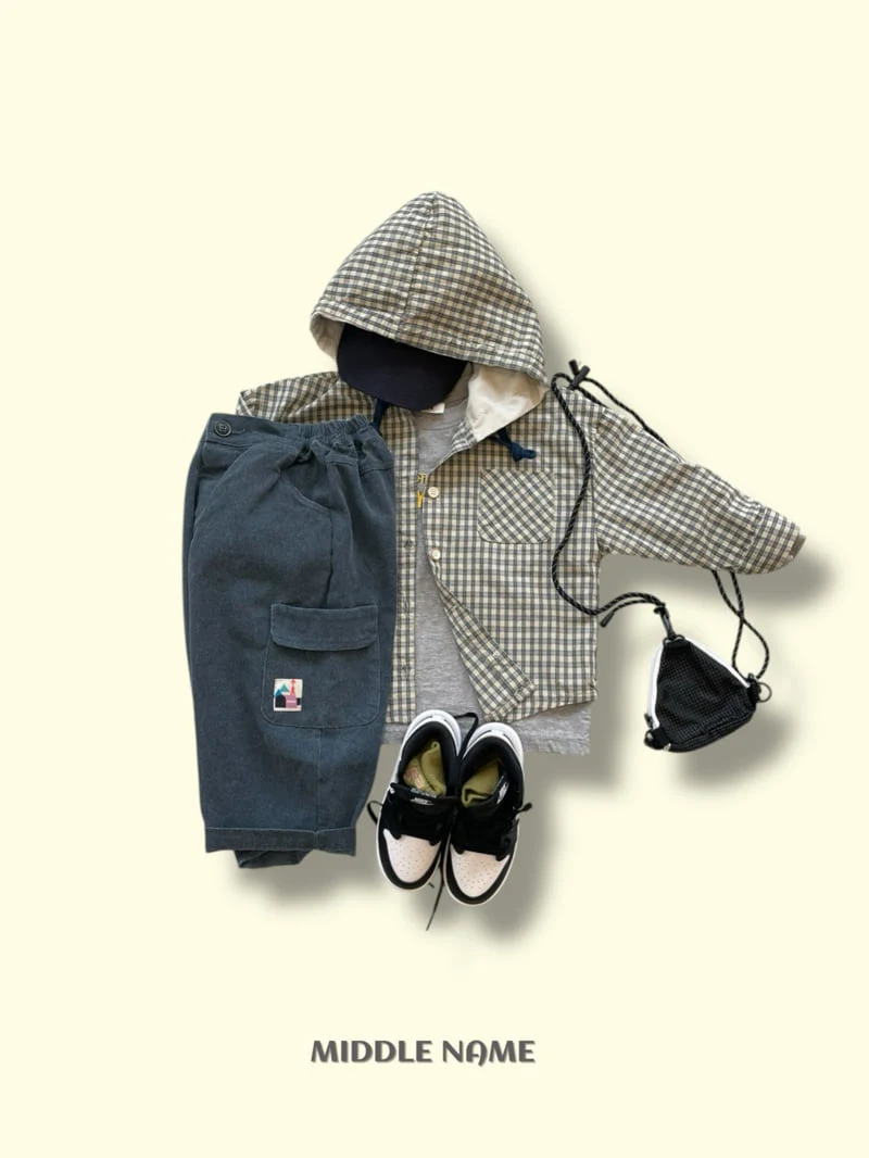 Middle Name - Korean Children Fashion - #childofig - Hoodie Check Shirt - 5