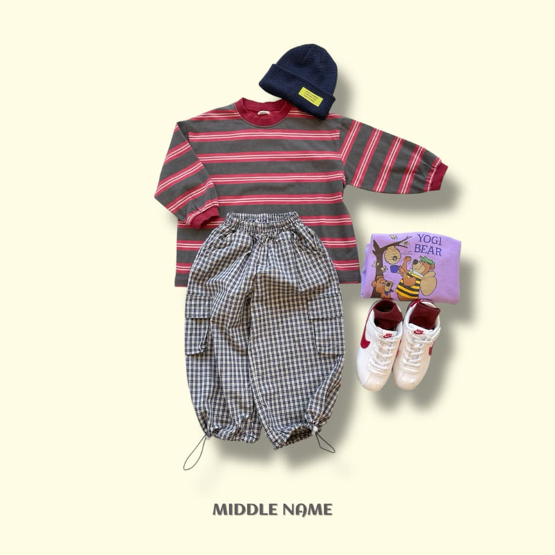 Middle Name - Korean Children Fashion - #childofig - Check Cargo Pants - 5