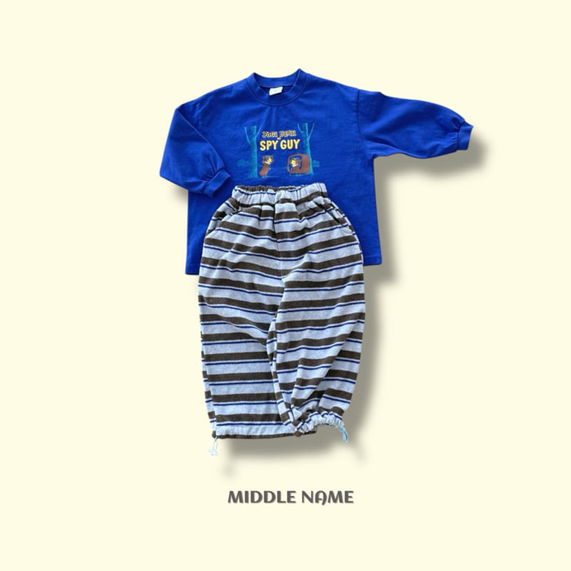 Middle Name - Korean Children Fashion - #childofig - Terry Stripe Pants - 5
