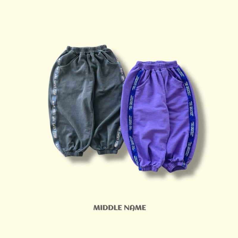 Middle Name - Korean Children Fashion - #childofig - Pigment Tape Jogger Pants