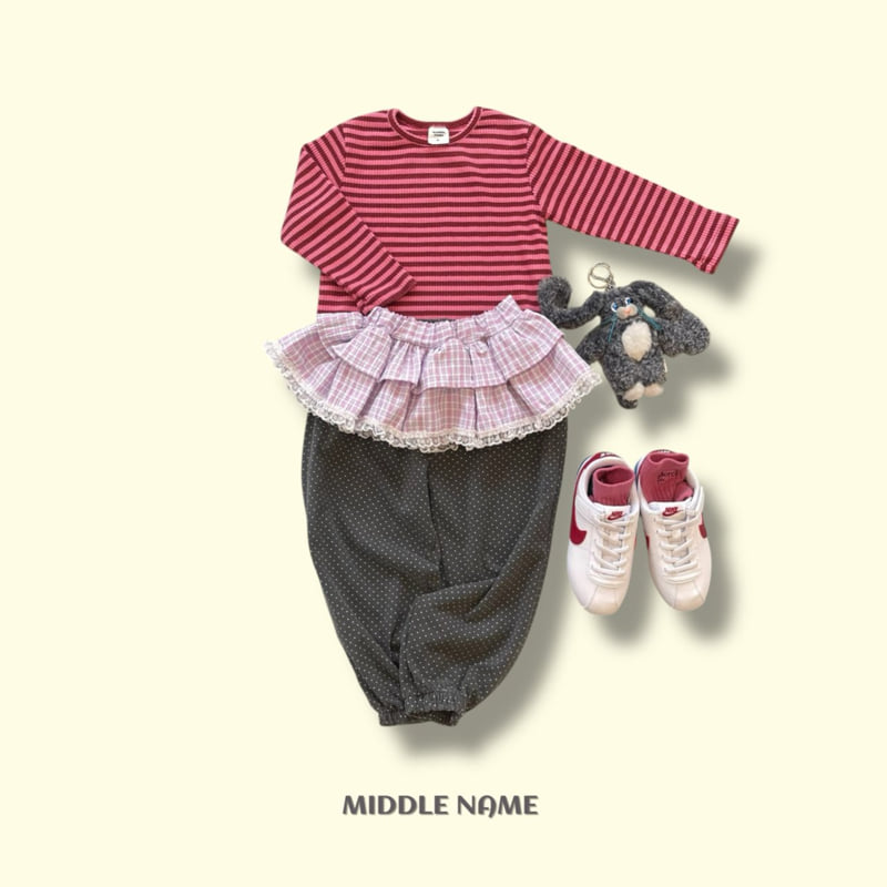 Middle Name - Korean Children Fashion - #childrensboutique - Ribbed Stripe Tee - 4