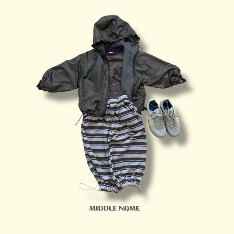 Middle Name - Korean Children Fashion - #designkidswear - Terry Stripe Pants - 7