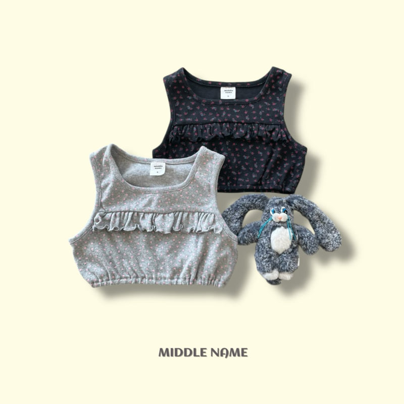 Middle Name - Korean Children Fashion - #fashionkids - Flower Frill Bustier