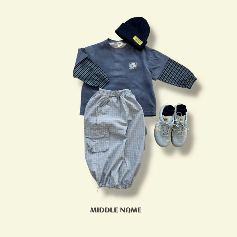 Middle Name - Korean Children Fashion - #kidsshorts - Check Cargo Pants - 11