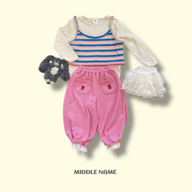 Middle Name - Korean Children Fashion - #kidsshorts - Pocket Lace Pants - 5