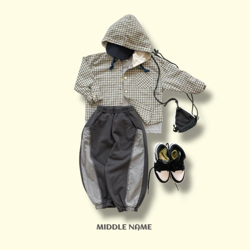 Middle Name - Korean Children Fashion - #kidsstore - Hoodie Check Shirt - 11