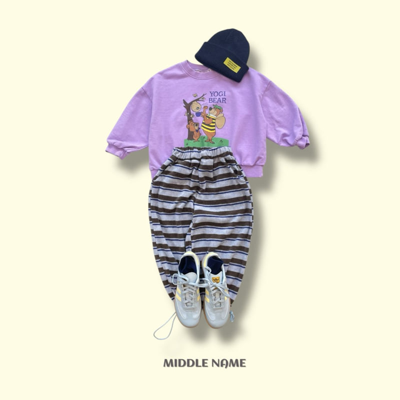 Middle Name - Korean Children Fashion - #kidsstore - Terry Stripe Pants - 11