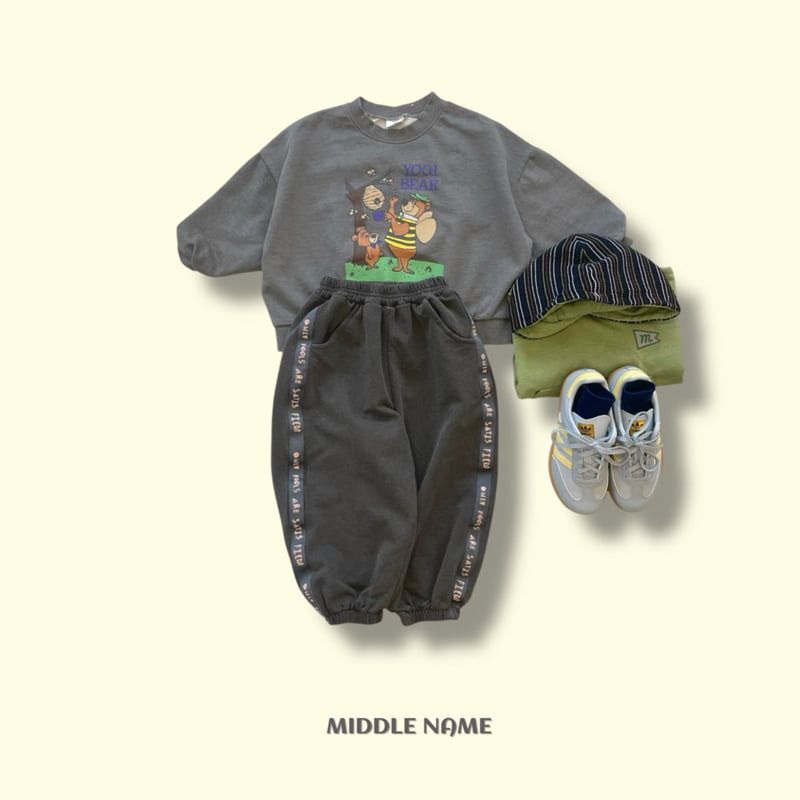 Middle Name - Korean Children Fashion - #kidsstore - Pigment Tape Jogger Pants - 7