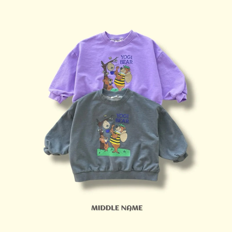 Middle Name - Korean Children Fashion - #kidzfashiontrend - Honeybee Bear Sweatshirt