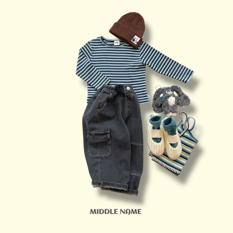 Middle Name - Korean Children Fashion - #littlefashionista - Ribbed Stripe Tee - 11