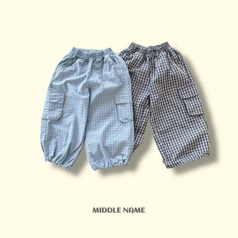 Middle Name - Korean Children Fashion - #littlefashionista - Check Cargo Pants