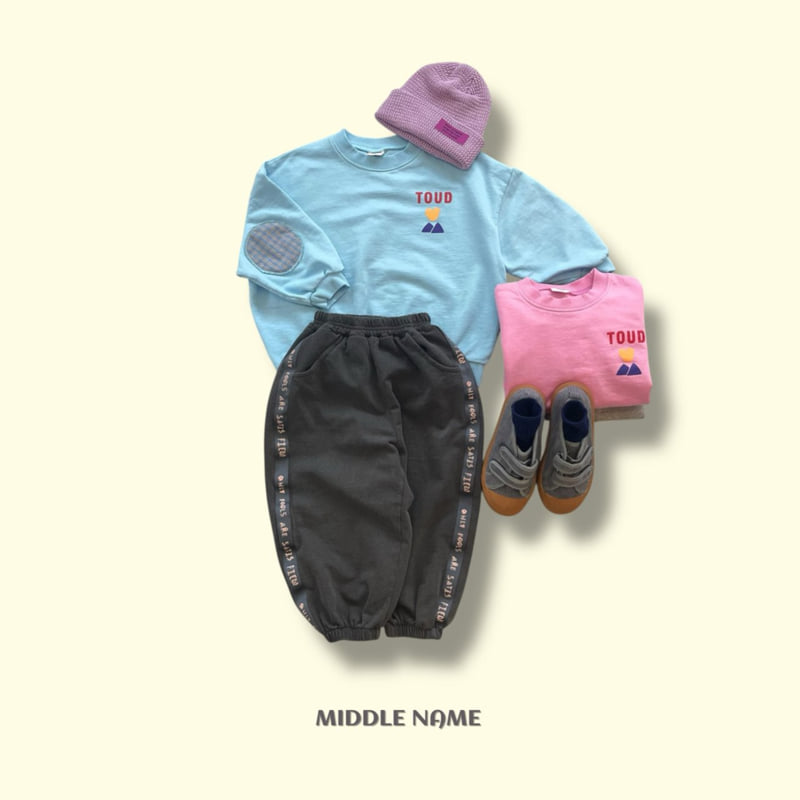 Middle Name - Korean Children Fashion - #littlefashionista - Round Patch Sweatshirt - 7