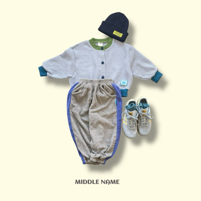 Middle Name - Korean Children Fashion - #magicofchildhood - Terry Color Line Pants - 4