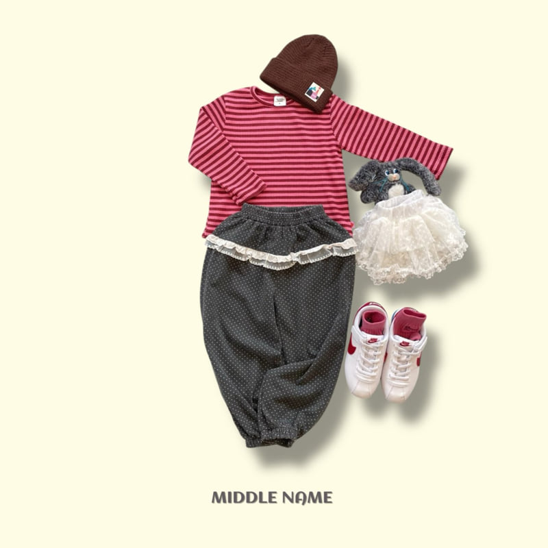 Middle Name - Korean Children Fashion - #minifashionista - Dot Lace Pants - 12