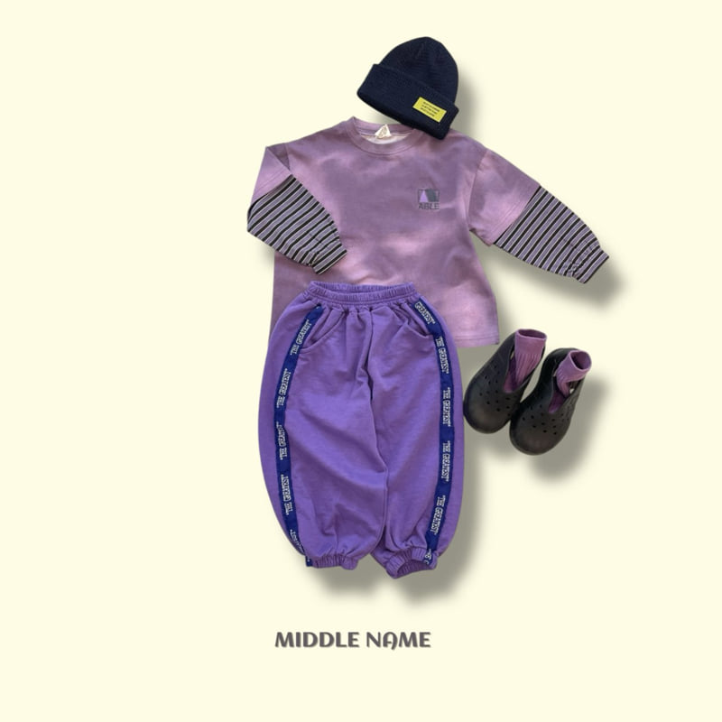 Middle Name - Korean Children Fashion - #minifashionista - Pigment Tape Jogger Pants - 12