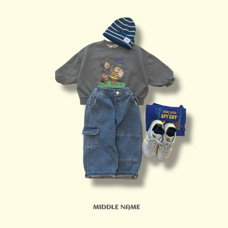 Middle Name - Korean Children Fashion - #minifashionista - Honeybee Bear Sweatshirt - 5