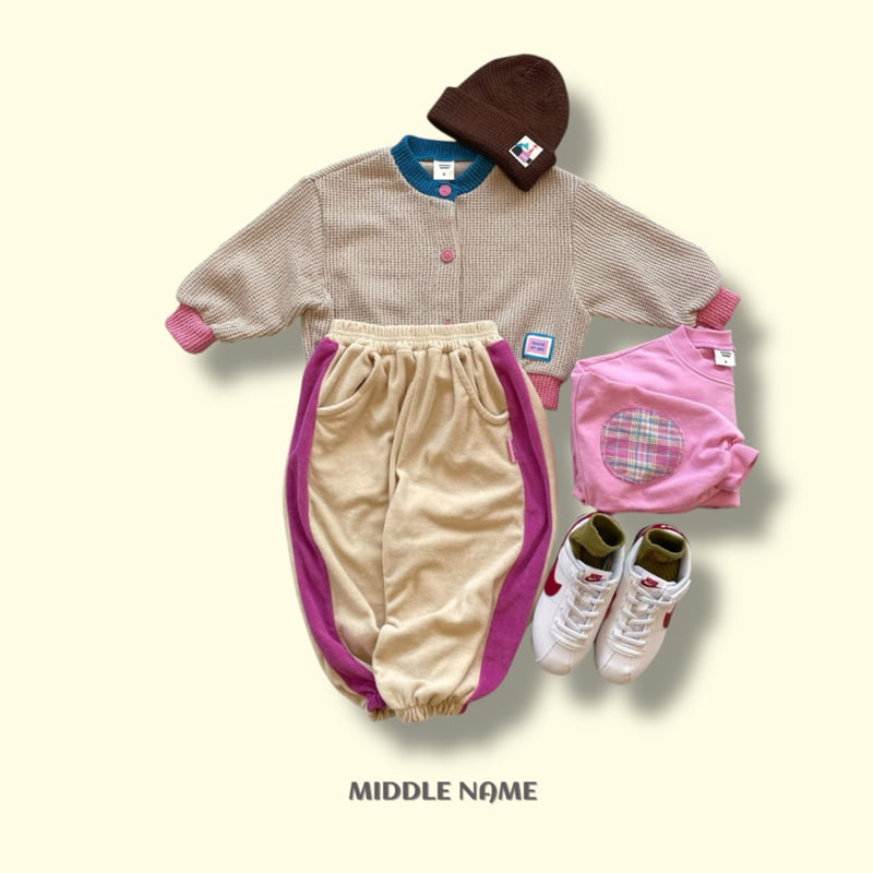 Middle Name - Korean Children Fashion - #prettylittlegirls - Terry Color Line Pants - 5