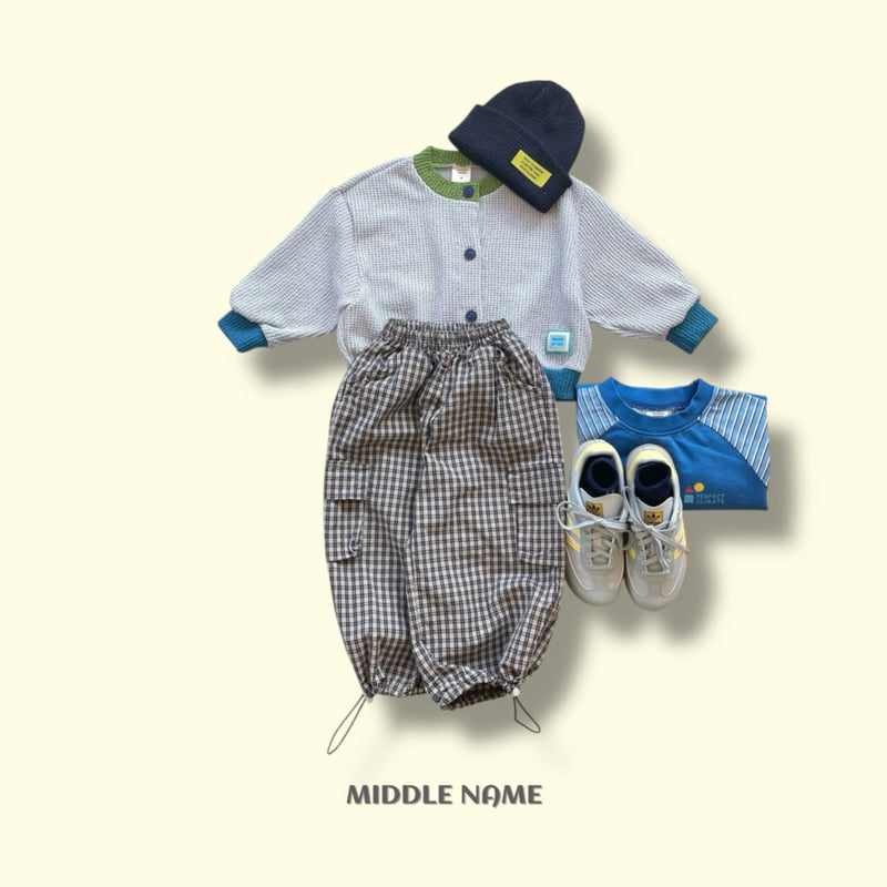Middle Name - Korean Children Fashion - #minifashionista - Check Cargo Pants - 4