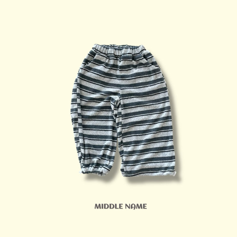 Middle Name - Korean Children Fashion - #prettylittlegirls - Terry Stripe Pants - 3